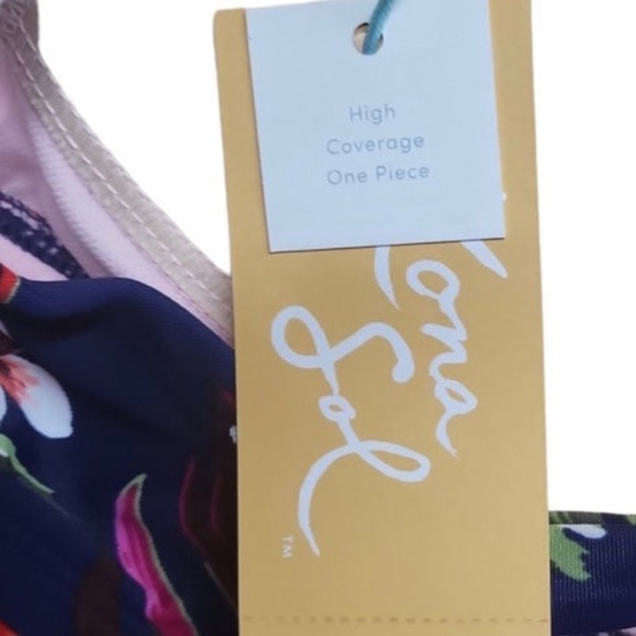 Kona Sol Full Covg 1 Pc Plus Sz Women’s Sz 18, 20, 24 Navy Floral Swimsuit NWT - Picture 5 of 5